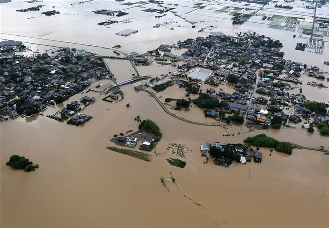 浸水リスク地域に2600万人居住　河川氾濫　20年間で90万増